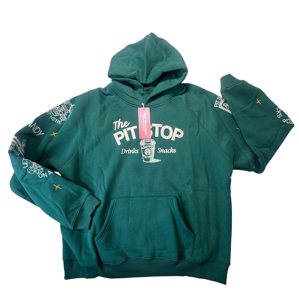 Dandy Worldwide x Starbucks Pit Stop Oversized Green Hoodie L Limited Edition
